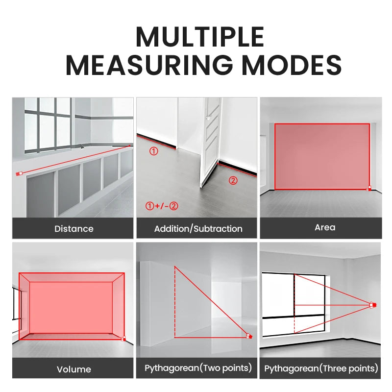 MILESEEY K1 Laser Tape Measure 50M 70M 100M 120M Double Horizontal Bubble Laser Distance Meter