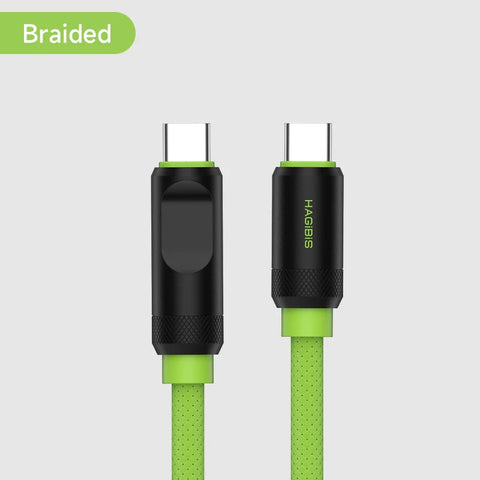 Hagibis USB C Fast Charger Cable With LED Display PD 240W 40Gbps Video Cord Compatible with Thunderbolt 4/3 For iPhone 16 Laptop