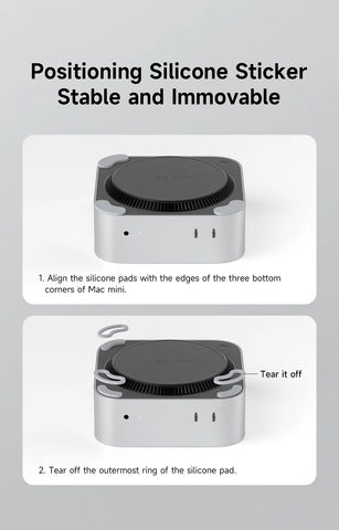 Hagibis Desktop Stand for Mac mini M4/M4 Pro 2024 Dustproof Base Heat Dissipation Bracket Aluminum Alloy Cooling Holder Dock