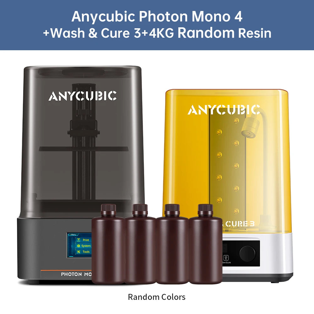 ANYCUBIC Photon Mono 4 LCD UV Resin 3D Printer with 7" 10K high-definition screen High-Speed 3D Printing Size 153×87×165mm
