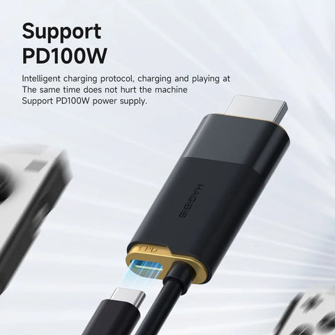 Hagibis Switch Dock for Nintendo Switch/OLED USB C to HDMI-Compatible Cable Adapter 8K60Hz 100W PD for Laptop SteamDeck ROG Ally