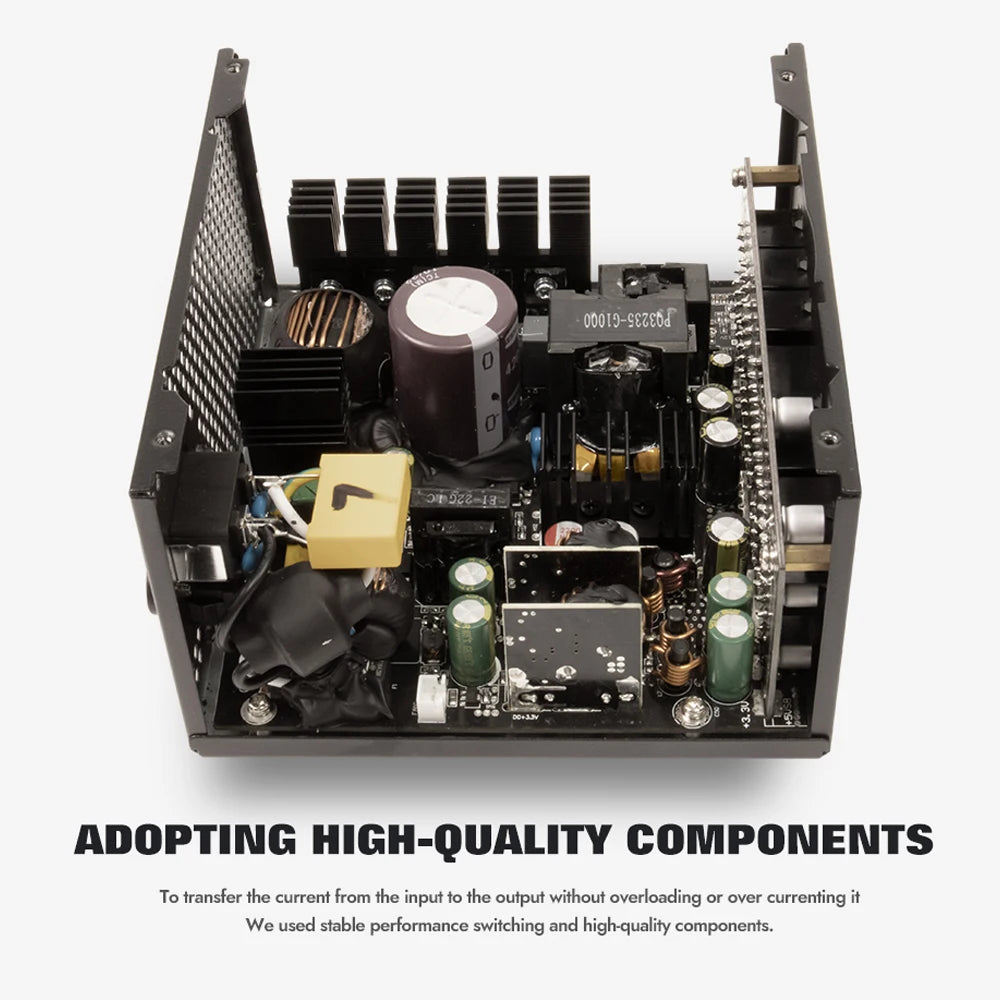 Aigo AX Power Supply 850W PCIE 5.0 ATX 3.0 Full Modular 80Plus Gold Certified Game PSU for NVIDIA RTX 20/30/40 AMD Graphics Card