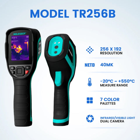 MILESEEY TR256E /B Thermal Imager 256X192 Thermal Imaging Camera Infrared Temperature Meter For Repair, PCB, Pipeline Detection