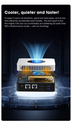 CHUWI LarkBox X Mini PC 12GB RAM 512GB SSD Intel N100 Game PC UHD Graphics for 12th Gen Intel Processors WiFi 6 Desktop Computer
