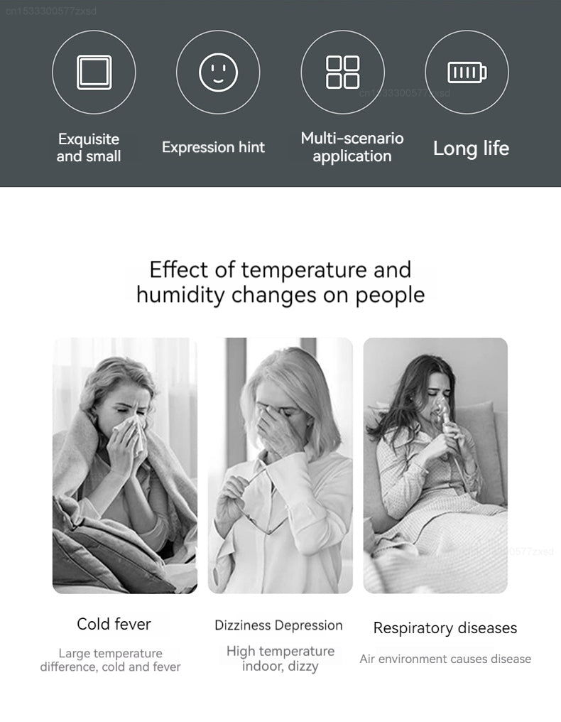 DUKA Atuman 2.5 Inch LCD Electronic Digital Temperature Sensor Humidity Meter Indoor Thermometer Hygrometer Weather Station