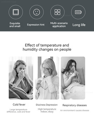 DUKA Atuman 2.5 Inch LCD Electronic Digital Temperature Sensor Humidity Meter Indoor Thermometer Hygrometer Weather Station