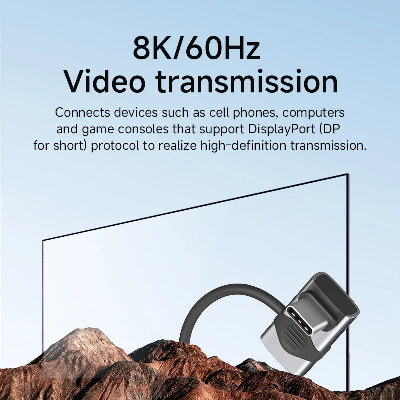 Hagibis 240W USB C to C Adapter with Lanyard 80Gbps 90 Degree Converter 8K Video USB4 Adapter for MacBook iPhone 16 Pro Tablet