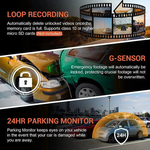 1080P WIFI Dual camera Dash Cam for cars,Front And Inside,car camera with IR Night Vision,Loop Recording,wide angle Car DVR Came