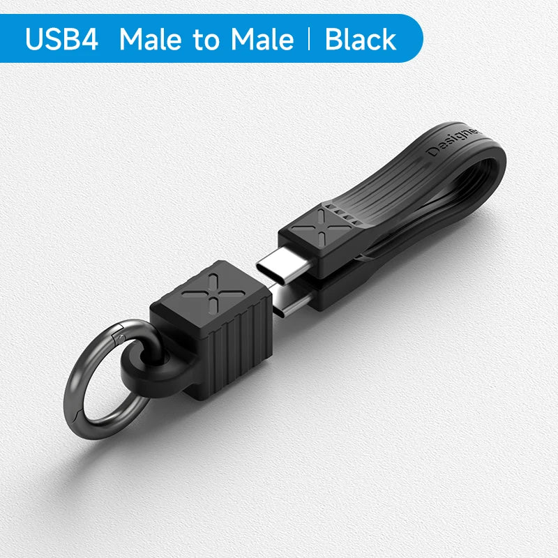 Hagibis USB 4 Cable Portable Keychain Short USB C to Type C Cable 240W 40Gbps for Thunderbolt 3/4 iPhone 16 Pro SSD Power Bank