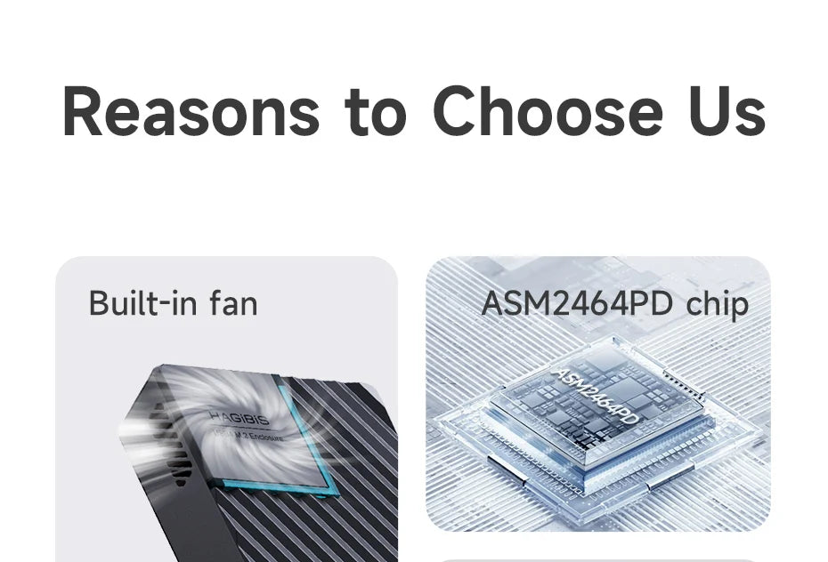 Hagibis USB 4.0 40Gbps M.2 NVMe SSD Enclosure Compatible with Thunderbolt 4/3 USB 3.2/3.1/3.0 ASM2464 External Hard Drive Case