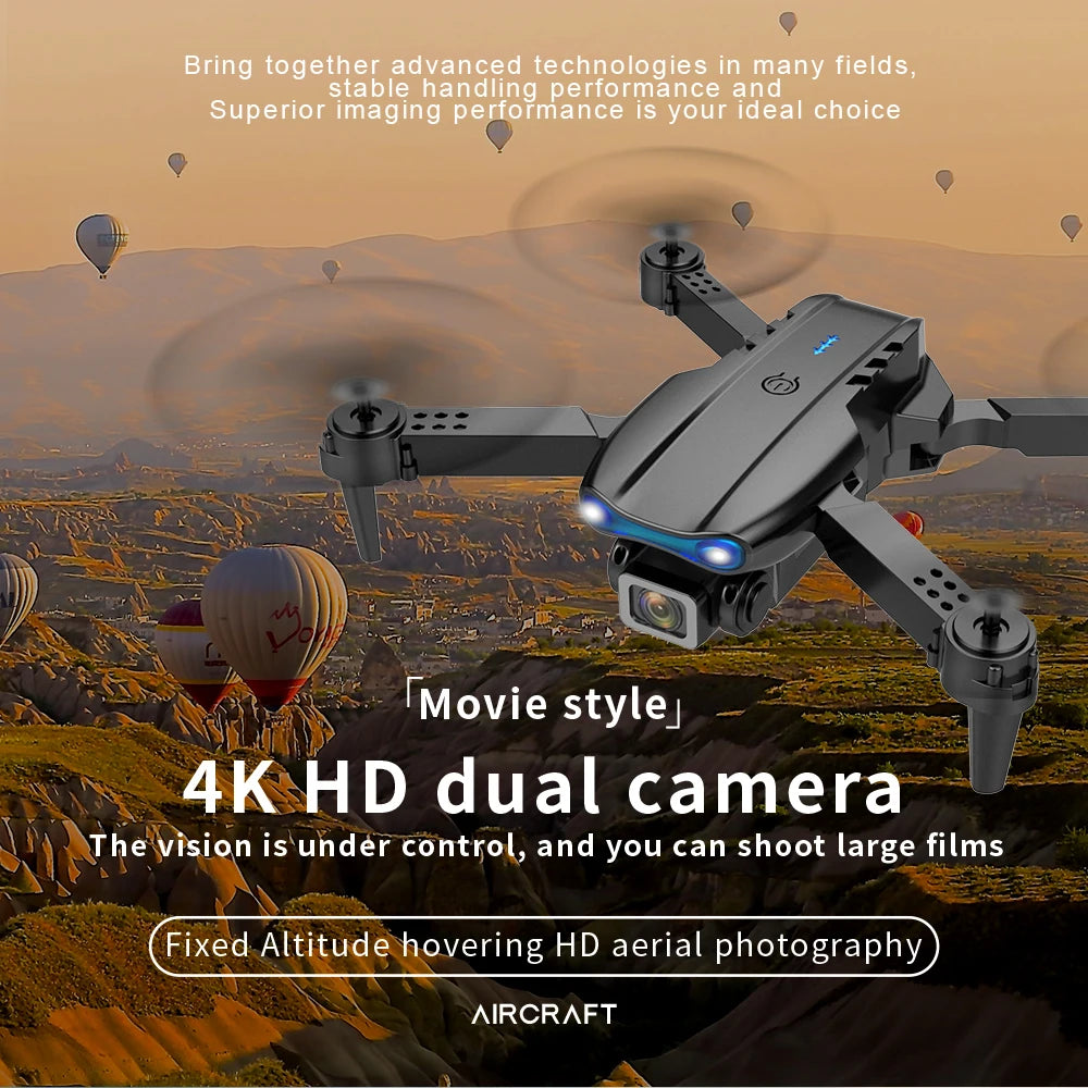 E99 Pro Drone Quadcopter Remote Control Handle Four Axis Aircraft HD 6K Photography UAV Altitude Fixation Helicopter Toys