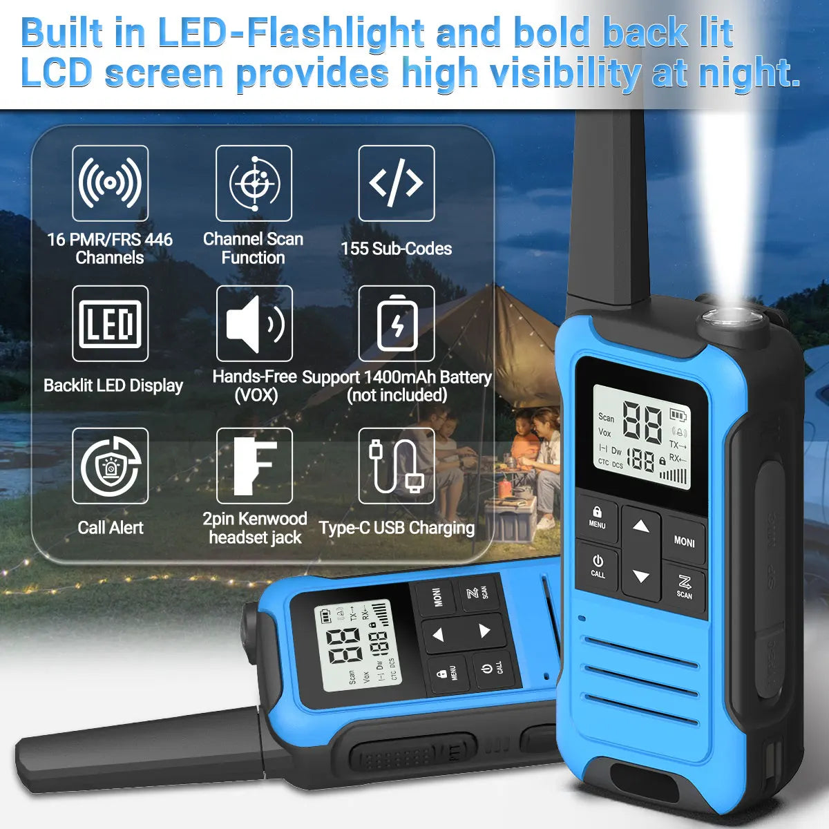 2PCS Baofeng F22 Walkie Talkie Portable Mini Communication Radio Profesional PMR446 /FRS Talkie Walkies Transceiver Radio
