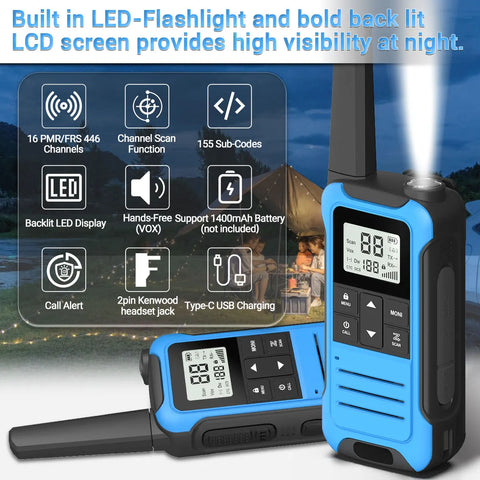 2PCS Baofeng F22 Walkie Talkie Portable Mini Communication Radio Profesional PMR446 /FRS Talkie Walkies Transceiver Radio