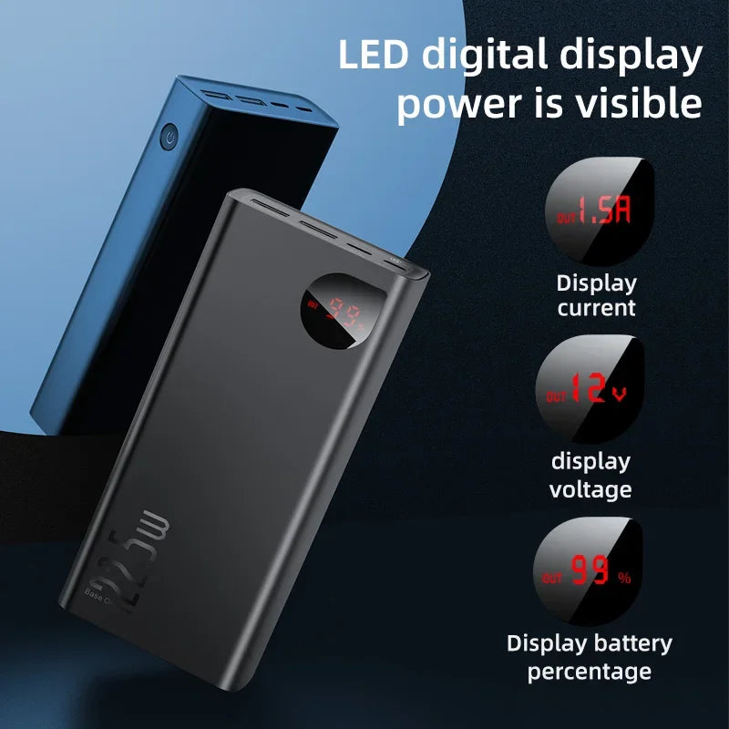 Baseus Power Bank 10000mAh 22.5W PD Fast Charging Powerbank Portable External Battery For iPhone 15 14 12 13 Pro Samsung Huawei