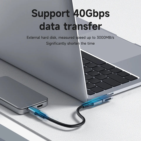 Hagibis 240W USB C to C Adapter 40Gbps 8K 60Hz 90 Degree Converter USB4 Adapter for Thunderbolt 4/3 MacBook iPhone 16 Pro Tablet