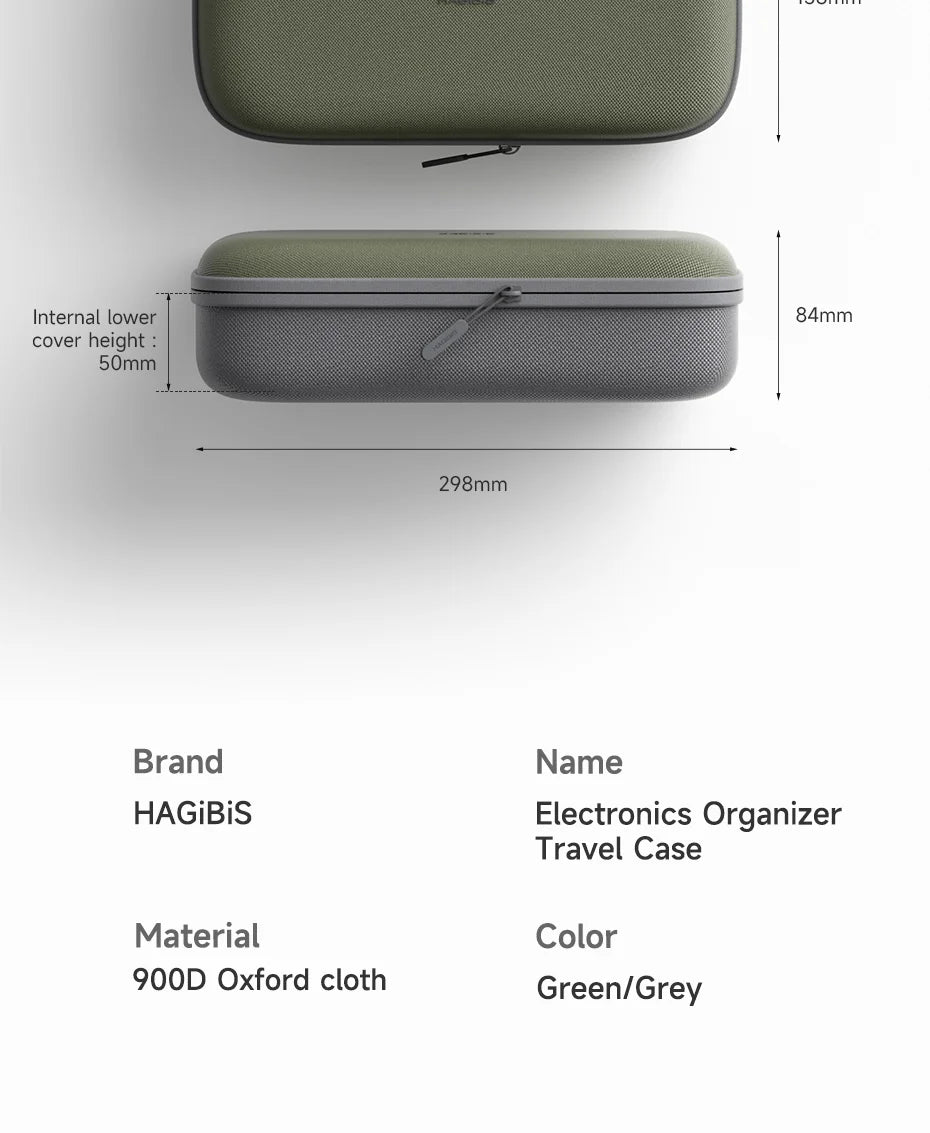 Hagibis Electronic Organizer Travel Case Bag for Mac mini M4/M4 Pro 2024 Portable Carry Case for Cable Charger Mouse Power Bank