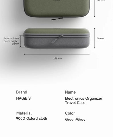 Hagibis Electronic Organizer Travel Case Bag for Mac mini M4/M4 Pro 2024 Portable Carry Case for Cable Charger Mouse Power Bank