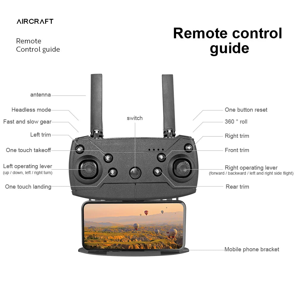 E99 Pro Drone Quadcopter Remote Control Handle Four Axis Aircraft HD 6K Photography UAV Altitude Fixation Helicopter Toys