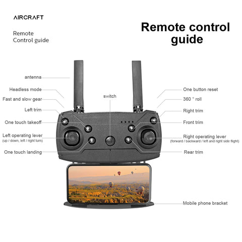 E99 Pro Drone Quadcopter Remote Control Handle Four Axis Aircraft HD 6K Photography UAV Altitude Fixation Helicopter Toys
