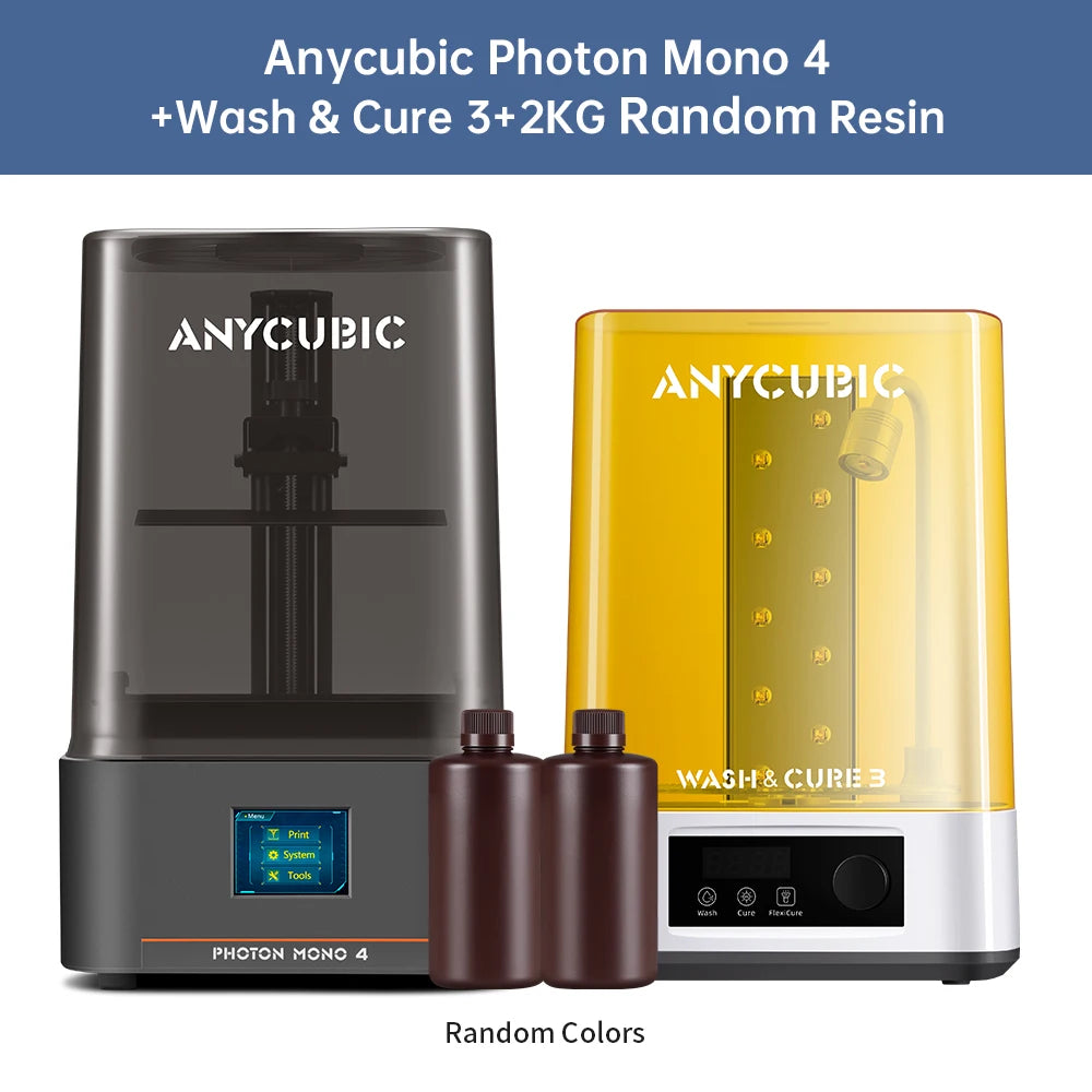 ANYCUBIC Photon Mono 4 LCD UV Resin 3D Printer with 7" 10K high-definition screen High-Speed 3D Printing Size 153×87×165mm