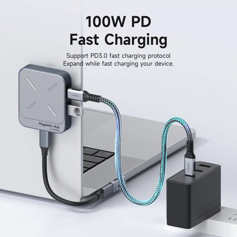 Hagibis Magnetic Card Reader SD4.0 312MB/s USB-C to SD MicroSD TF Memory Card Magnet HUB UHS-II for Laptop Phone Macbook Camera