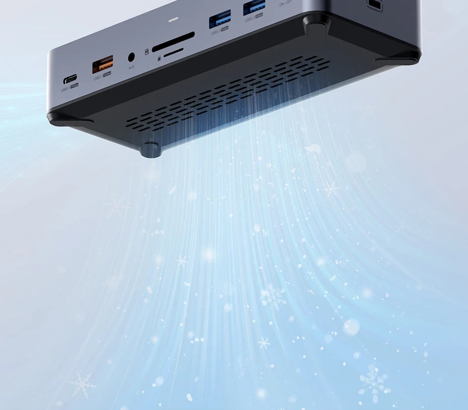 Hagibis USB C Docking Station Type C to 8K DP HDMI-Compatible Triple Display M.2 SSD PD3.0 RJ45 15 in 1 USB C HUB for PC Laptops
