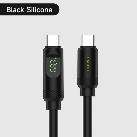Hagibis USB C Fast Charger Cable With LED Display PD 240W 40Gbps Video Cord Compatible with Thunderbolt 4/3 For iPhone 16 Laptop