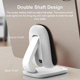Hagibis Foldable Cell Phone Stand Desktop Cell Phone Stand Mini Adjustable Cute Phone Holder for iPhone 13/12/11 Pro Max iPad Mini Samsung Tablet White