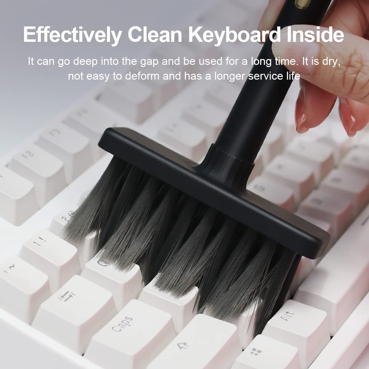 5-in-1 Keyboard Cleaning Brush Computer Earphone Cleaning tools Keyboard Cleaner keycap Puller kit for PC Airpods Pro 1 2 Black