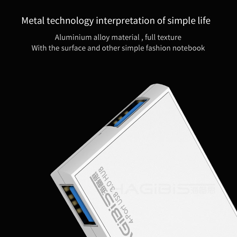 Hagibis rotazione 180 gradi 4 porta USB splitter USB 3.0 alta velocità