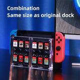 任天堂スイッチ用ゲームカードケースプレミアム透明アクリルゲームストレージボックスホルダーショックプルーフハードシェル6カード