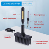 5-in-1 Keyboard Cleaning Brush Computer Earphone Cleaning tools Keyboard Cleaner keycap Puller kit for PC Airpods Pro 1 2 Black