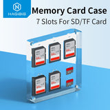 Hagibis Memory Card Case Transparent Acrylic Protective Protective Holder Organizer pour SD SDXC SDHC TF Micro SD Camera Card Box Card