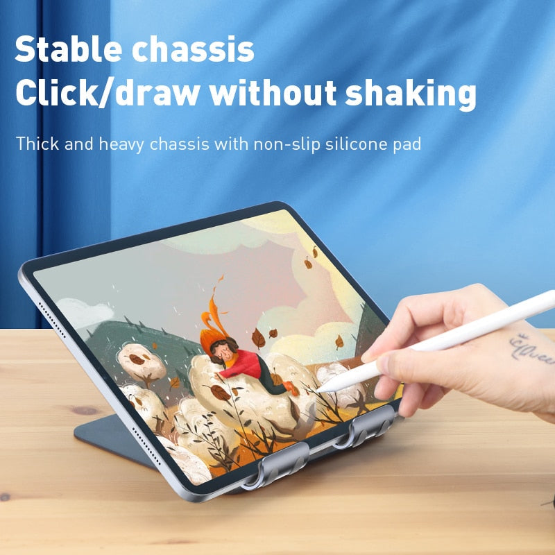 Stand tablet Hagibis Stipper iPad Pieno di altezza pieghevole regolabile in alluminio per iPad Pro 9.7, 10.5, 12.9 Air Mini Kindle Switch