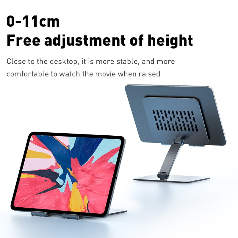 Hagibis Tablet Stand iPad Stand Adjustable Foldable Height Holder Aluminum For iPad Pro 9.7, 10.5, 12.9 Air Mini Kindle Switch