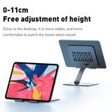 Stand tablet Hagibis Stipper iPad Pieno di altezza pieghevole regolabile in alluminio per iPad Pro 9.7, 10.5, 12.9 Air Mini Kindle Switch