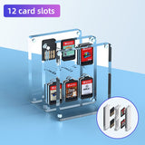 Hagibis Transparent Game Card Case for Nintendo Switch 21/12 Slots Slots Protective Stroping Acrylis Games Box Box Box
