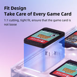 Hagibis Transparent Game Card Hülle für Nintendo Switch 21/12 Kartensteckplätze Schutzschockdoßdetektiv Acryl -Spiele Speicherboxhalter