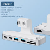 Hagibis USB C Clamp Hub Typ-C für 2021 IMAC mit USB C USB 3.0 Micro/SD-Kartenleser 4K HD Docking Station IMAC Zubehör