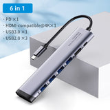 Hagibis USB C Hub Type C to HDMI-compatible Multi USB 3.0 2.0 Adapter PD Dock SD/Micro SD Card Reader for Macbook iPad Pro XPS