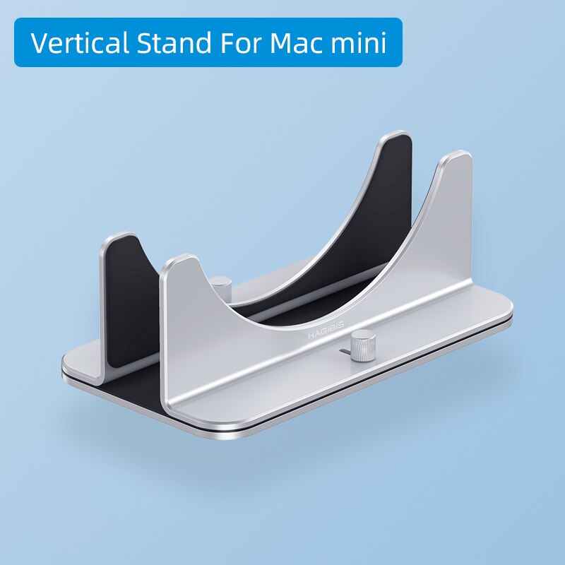 Mac MiniのHagibis垂直スタンド、アルミニウム合金ラップトップスタンドアンチスリップコンピューターホルダーデスクトップスタンドM1チップMAC MINI、MC25 Proと互換性