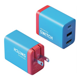 Hagibis AC -Adapter -Ladegerät für Nintendo Switch OLED, 65W Gan Switch Dock, Netzteil Fast PD Ladegerät USB C Tragbare Docking -Station TV -Modus 4K HDMI für MacBook iPad (Red Blue)